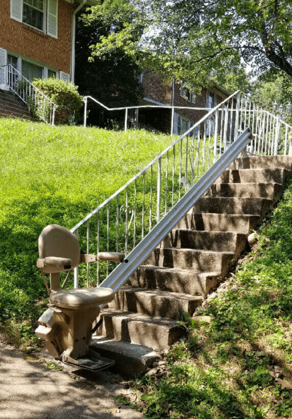 Call 240 921 7744 for Outdoor | Exterior Stairlifts Installation Services in Maryland and DC.